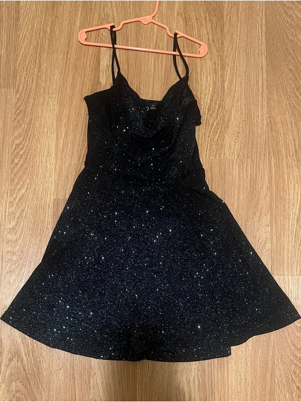 Windsor Black Sparkly Mini Dress